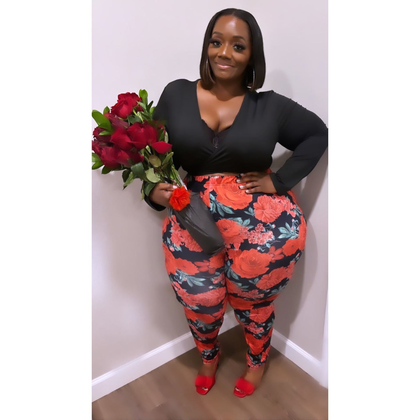 Rose Print Legging Set