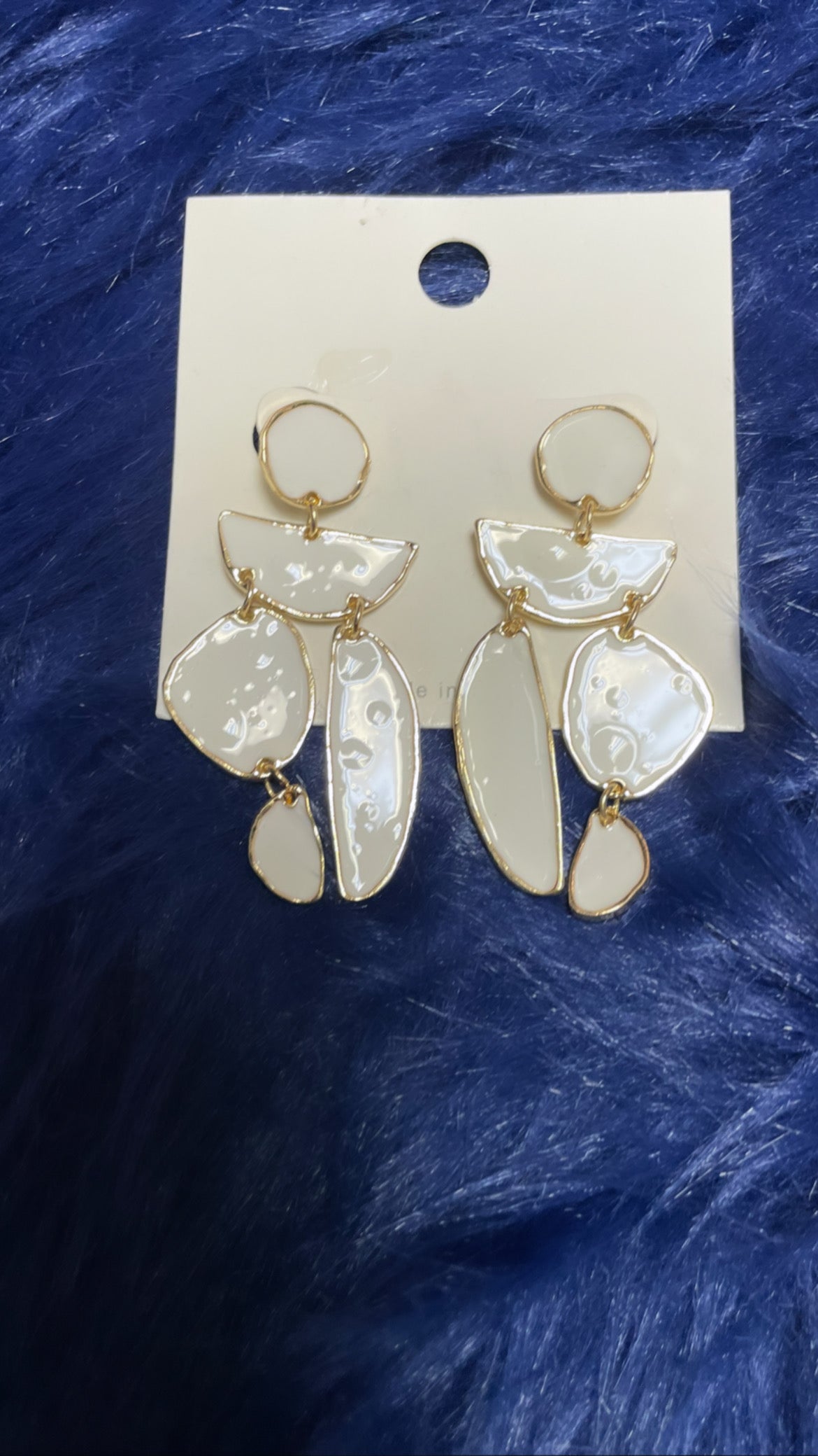 White Dangle Earring