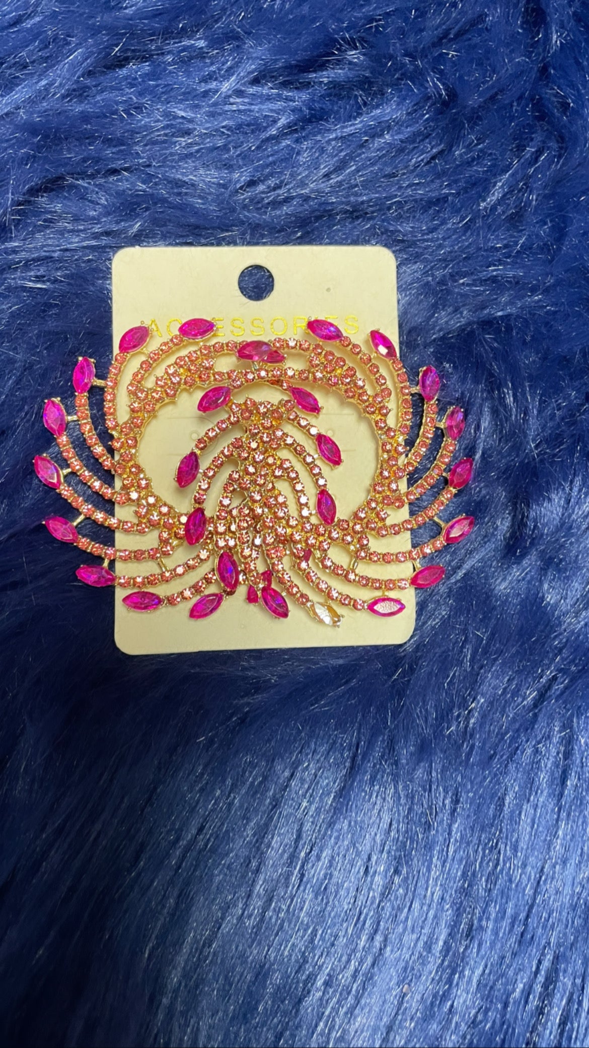 Pink Swirl Earring