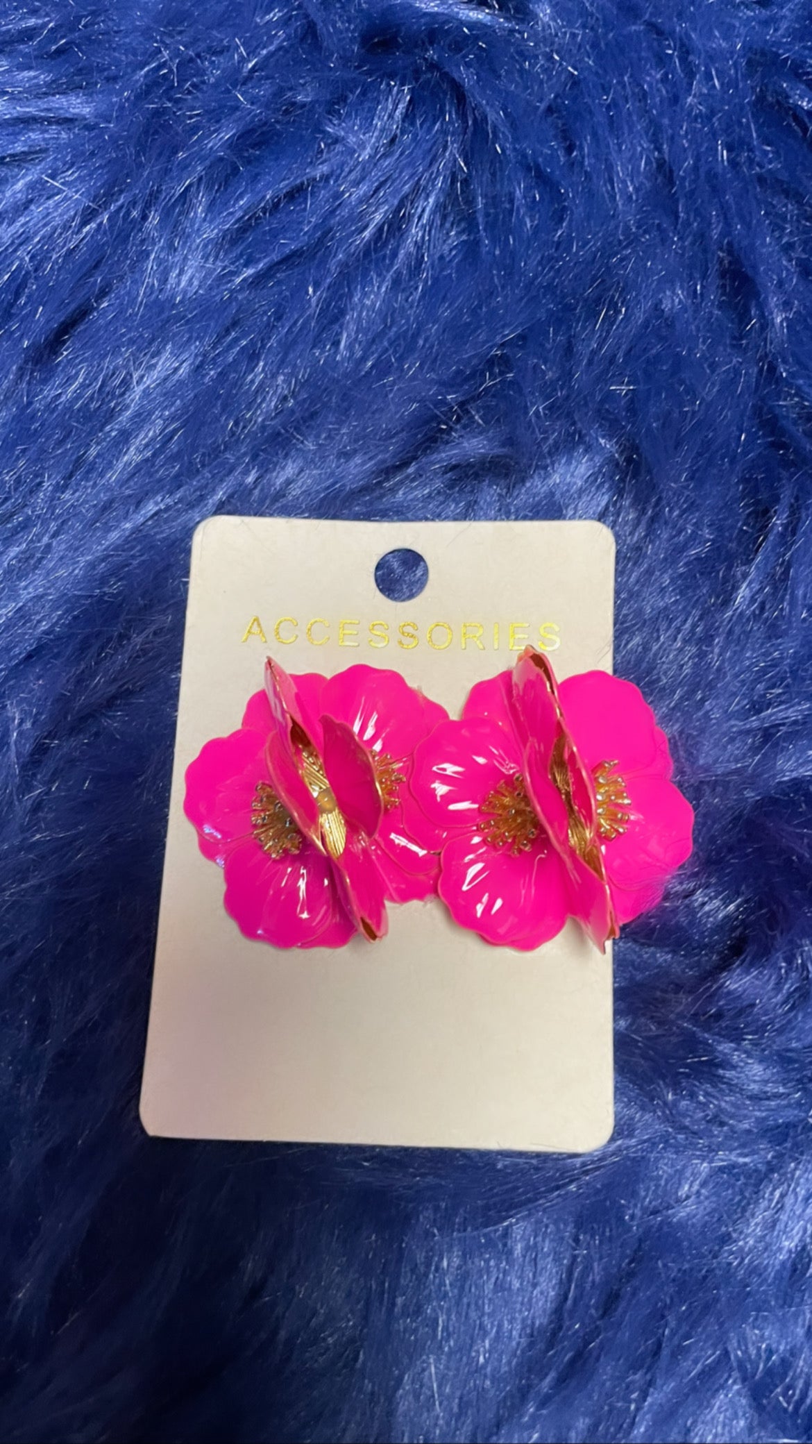 Pink Flower Earring