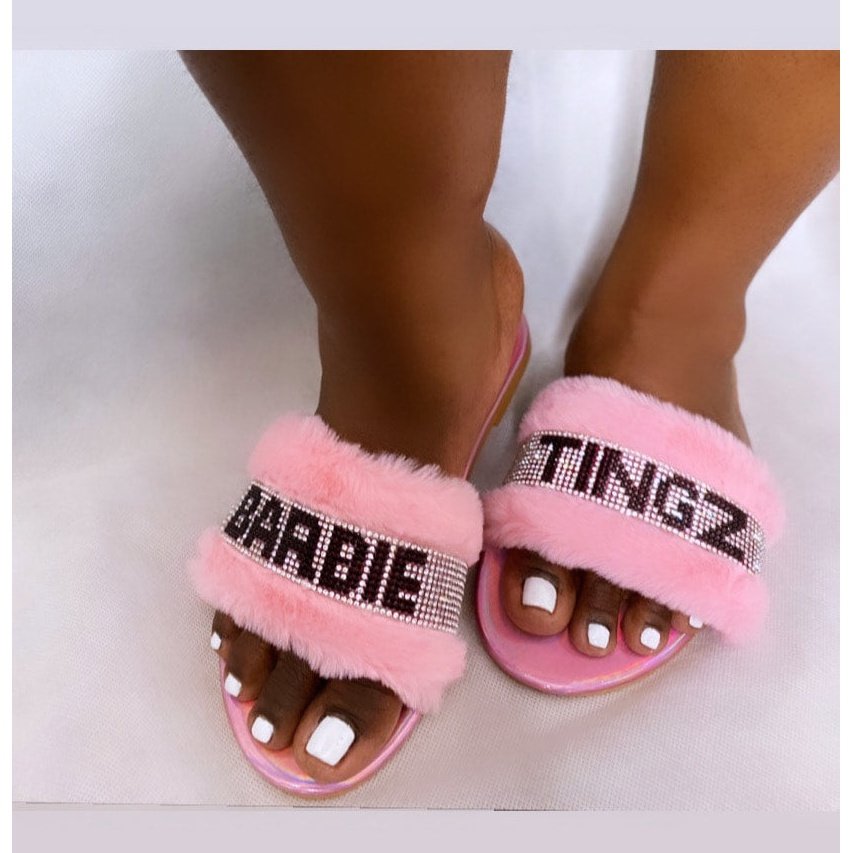 Barbie tingz hot sale fur slides