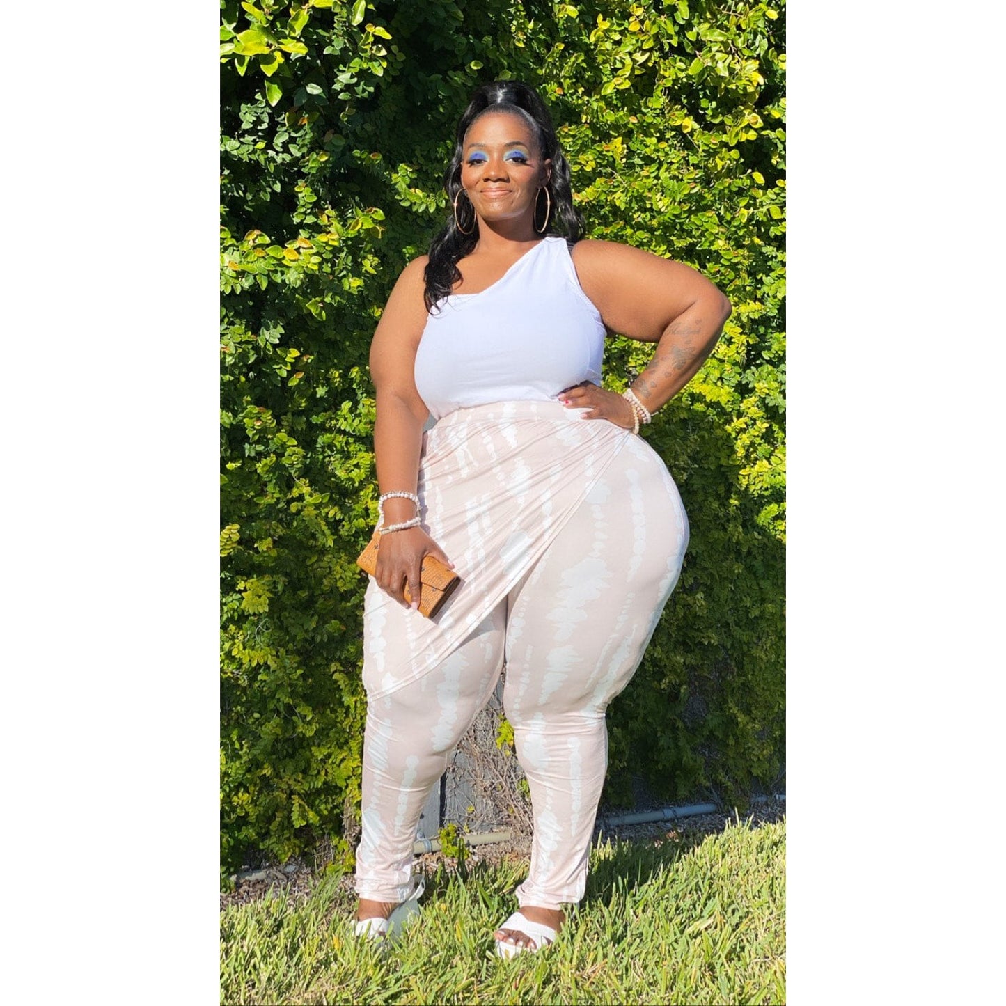 Printed Swoop Pants