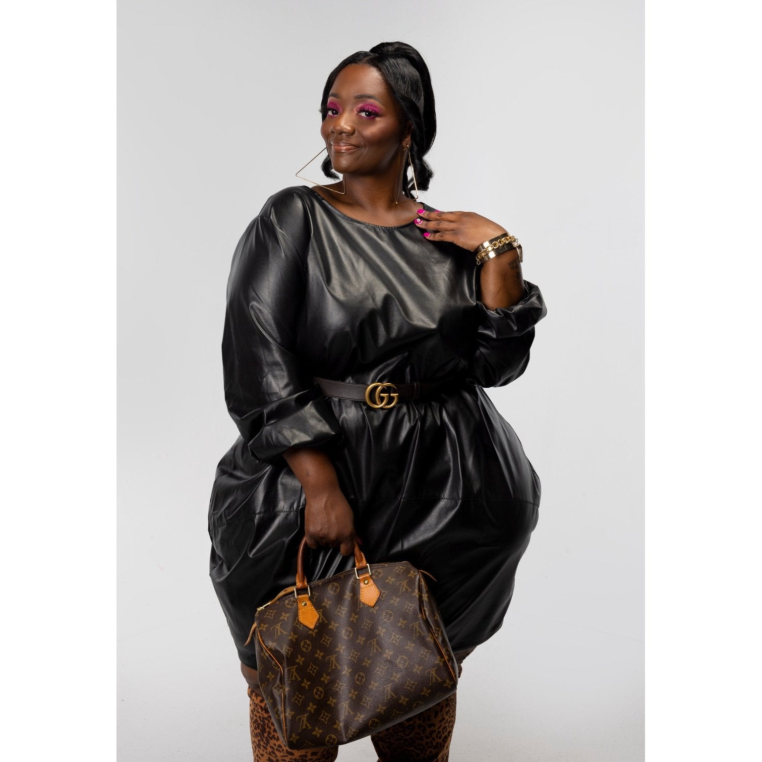 Black Pleather Dress – Big Pretties