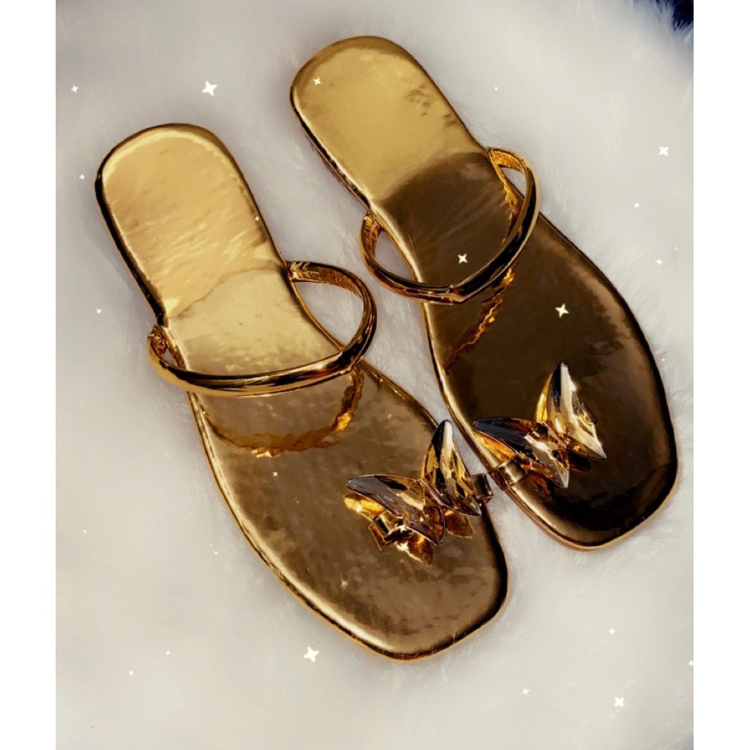 Gold Butterfly Sandals