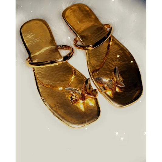 Gold Butterfly Sandals