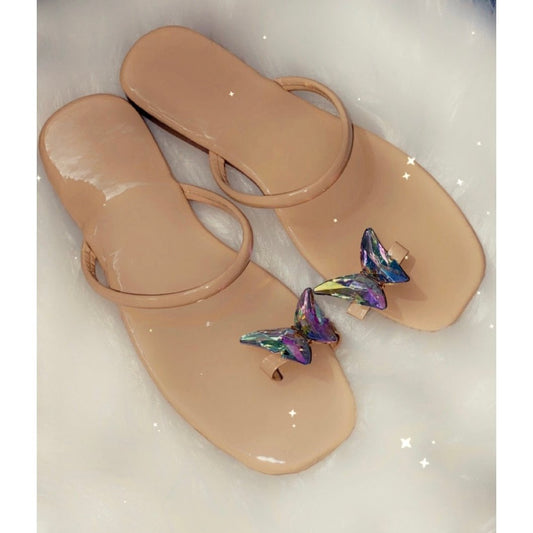 Nude Butterfly Sandals